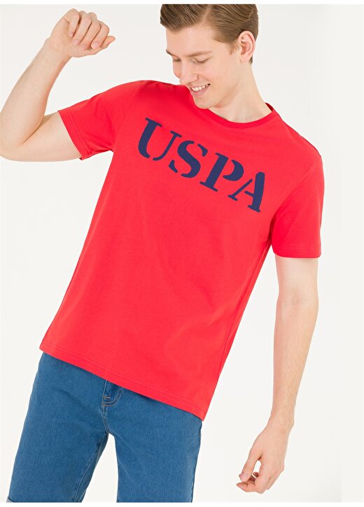 U.S. Polo Assn. Bisiklet Yaka Kırmızı Erkek T-Shirt GEARTIY023 2