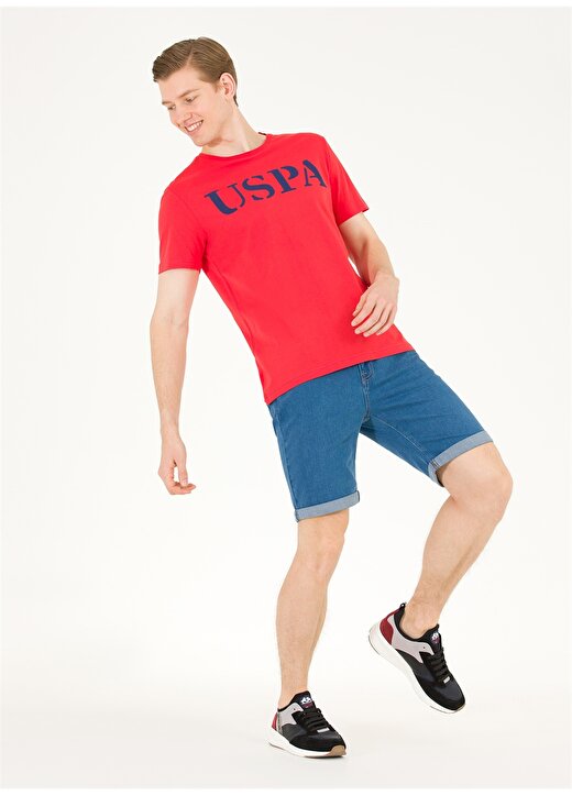U.S. Polo Assn. Bisiklet Yaka Kırmızı Erkek T-Shirt GEARTIY023 3