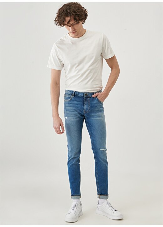 Lee Malone Skinny Jean Erkek Standart Bel Regular Fit Denim Pantolon L736010396 1