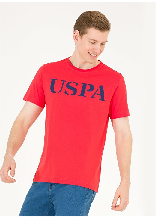 U.S. Polo Assn. Bisiklet Yaka Kırmızı Erkek T-Shirt GEARTIY023 1