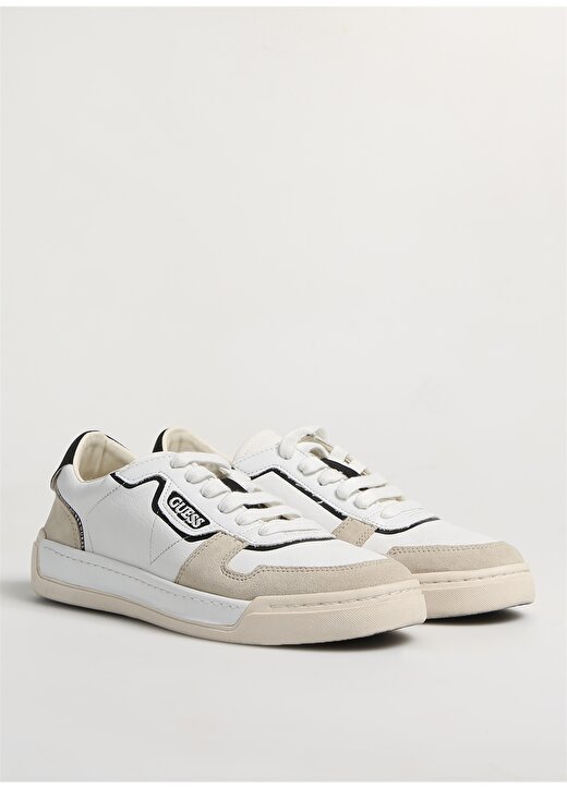 Guess Beyaz - Siyah Erkek Deri Sneaker FM5STVLEA12 2