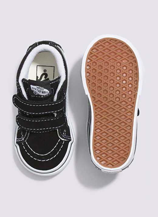 Vans Siyah - Beyaz Bebek Süet + Deri Yürüyüş Ayakkabısı VN00018W6BT1 TD SK8-Mid Reissue V 4