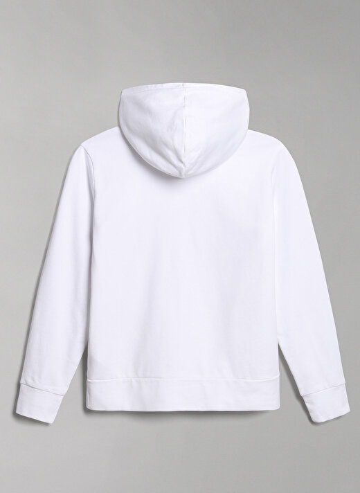 Napapijri Beyaz Kız Çocuk Kapüşonlu Uzun Kollu Sweatshirt NP0A4GXD0021 K B-PINZON    2