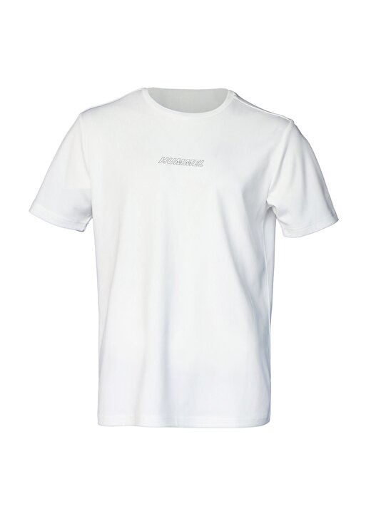 Hummel V Yaka Düz Beyaz Erkek T-Shirt 911687-9001 Hmlt-TE FLEX T-SHIRT 1