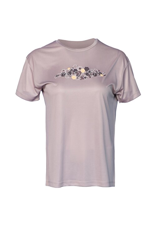 Hummel V Yaka Düz Pembe Kadın T-Shirt 911657-2217 HMLLEROS T-SHIRT 1