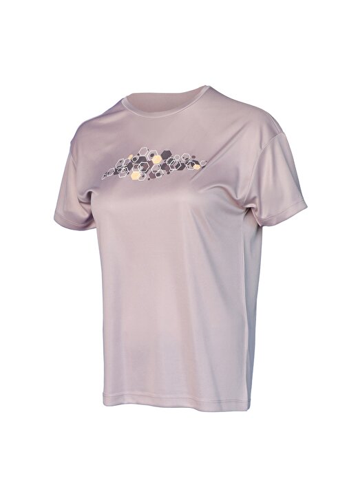 Hummel V Yaka Düz Pembe Kadın T-Shirt 911657-2217 HMLLEROS T-SHIRT 2