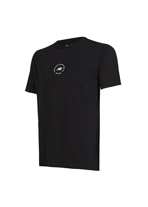 New Balance Yuvarlak Yaka Düz Siyah Erkek T-Shirt UNT1311-BK 1