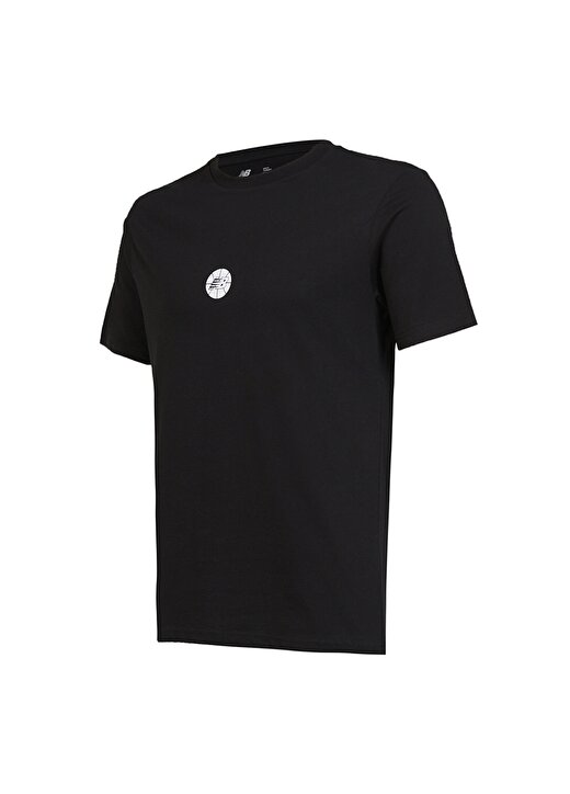 New Balance Yuvarlak Yaka Düz Siyah Erkek T-Shirt MNT1343-BK 1