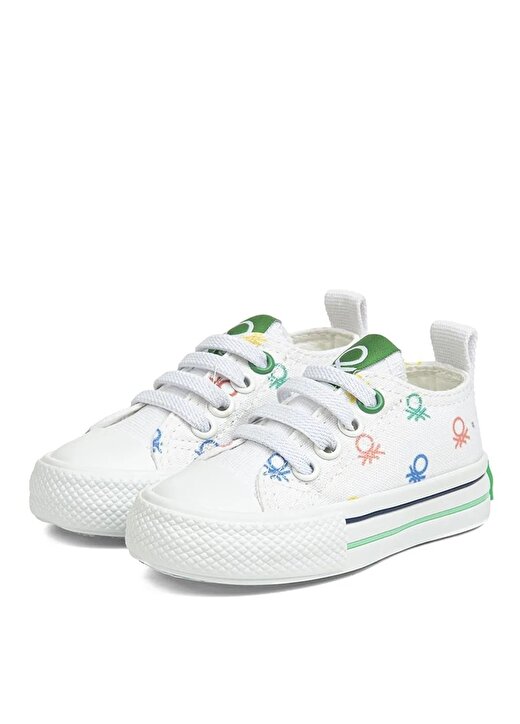 Benetton Beyaz Kız Çocuk Sneaker BN-30661 4