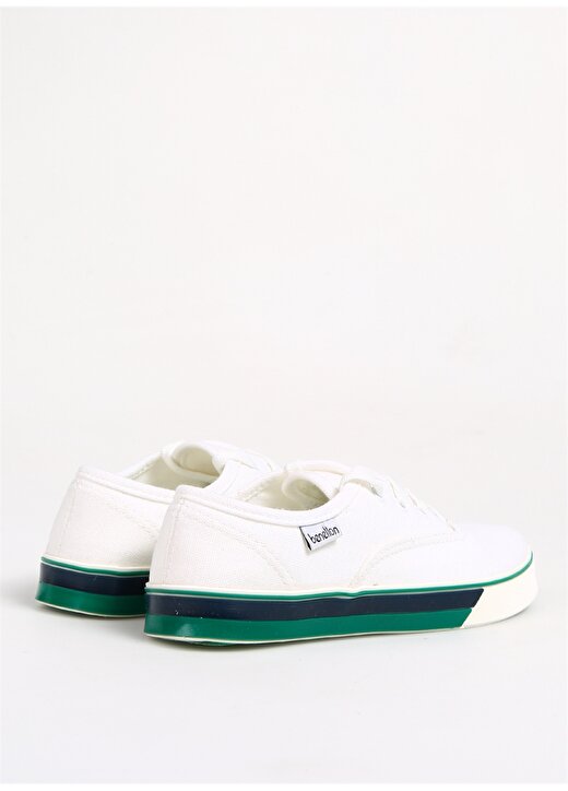 Benetton Beyaz - Yeşil Erkek Çocuk Sneaker BN-30957 3