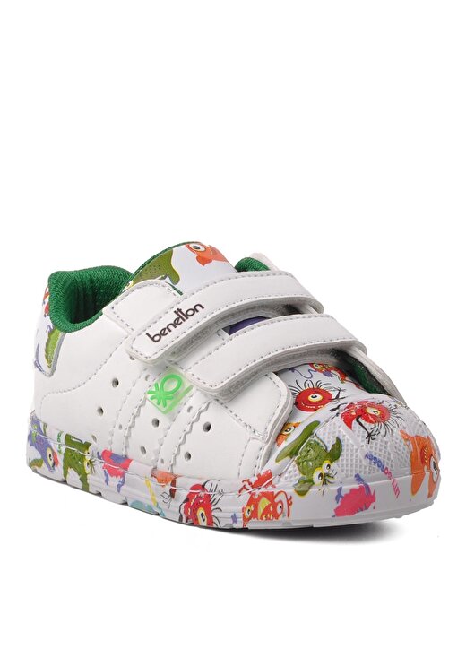 Benetton Beyaz - Yeşil Erkek Çocuk Sneaker BN-30965 3