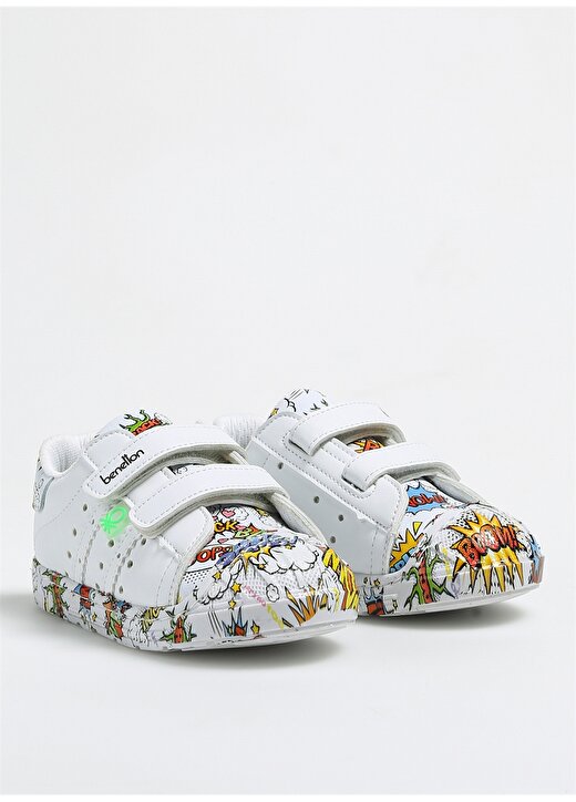 Benetton Beyaz Kız Çocuk Sneaker BN-30965 2