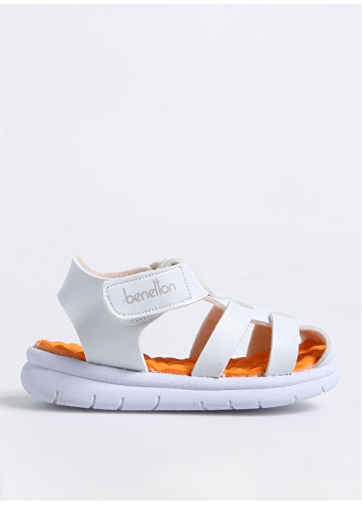 Benetton Beyaz - Turuncu Bebek Yürüyüş Ayakkabısı BN-1245 1