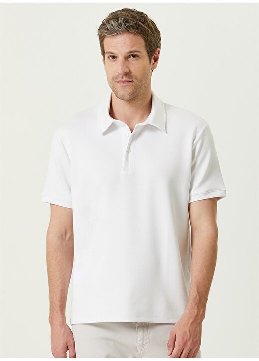 Network Polo Yaka Beyaz Erkek T-Shirt 1087218 1