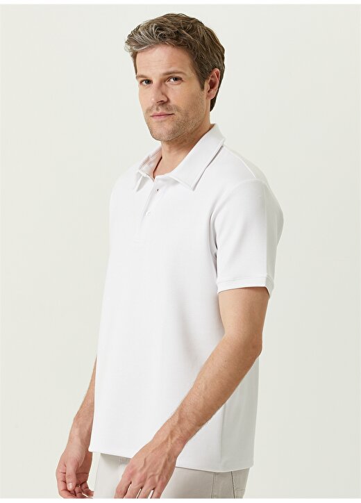 Network Polo Yaka Beyaz Erkek T-Shirt 1087218 3