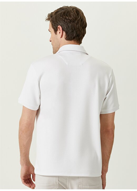 Network Polo Yaka Beyaz Erkek T-Shirt 1087218 4