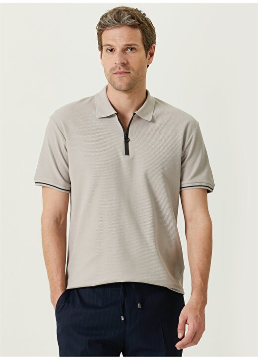 Network Polo Yaka Taş Erkek T-Shirt 1087296 1