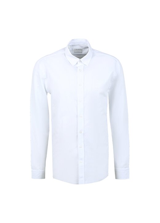 Network Slim Fit Klasik Yaka Beyaz Erkek Gömlek 1087359 1