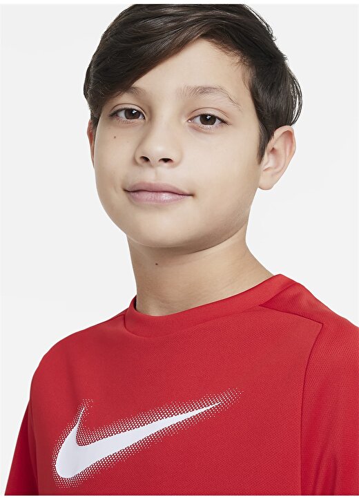 Nike Çocuk Kırmızı - Pembe Bisiklet Yaka T-Shirt DX5386-657 B NK DF MULTI+ SS TOP HB 3