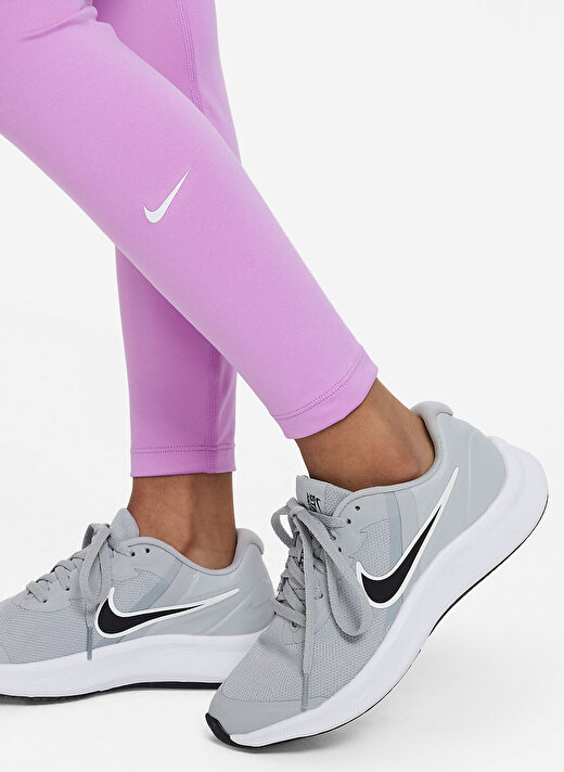 Nike Çocuk Mor Dar Paça Tayt DQ8836-532 G NK DF ONE LEGGING   4