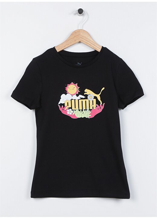 Puma Düz Siyah Kız Çocuk T-Shirt 67996702 Girl S TEE 1
