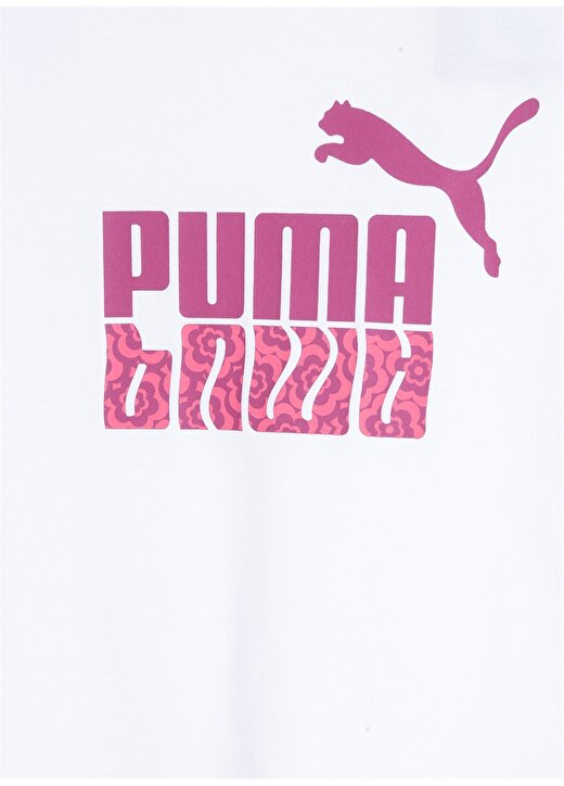 Puma Düz Beyaz Kız Çocuk T-Shirt 68021303 Girl S TEE 3