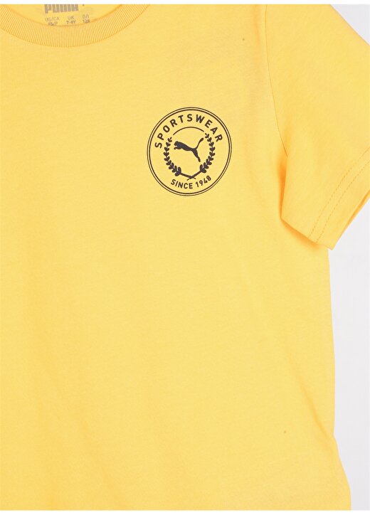 Puma Düz Sarı Erkek Çocuk T-Shirt 67996803 Boy S TEE 3