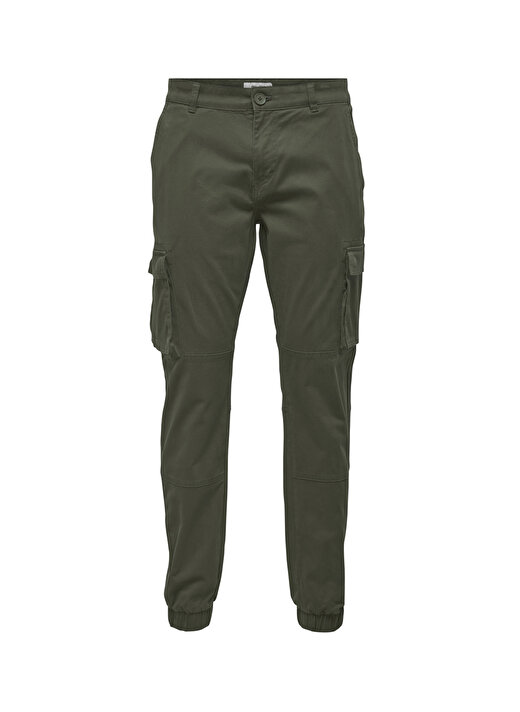 Only & Sons Lastikli Paça Yeşil Erkek Kargo Pantolon ONSCAM STAGE CARGO CUFF PK 6687 NOO 1