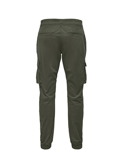 Only & Sons Lastikli Paça Yeşil Erkek Kargo Pantolon ONSCAM STAGE CARGO CUFF PK 6687 NOO 2