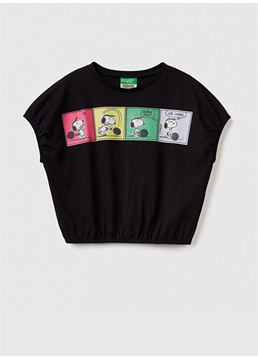 Benetton Siyah Kız Çocuk T-Shirt 3096C10CS 1
