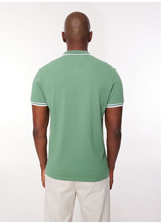 People By Fabrika Yeşil Erkek Polo Yaka Kısa Kollu Düz Polo T-Shirt 23P04 4
