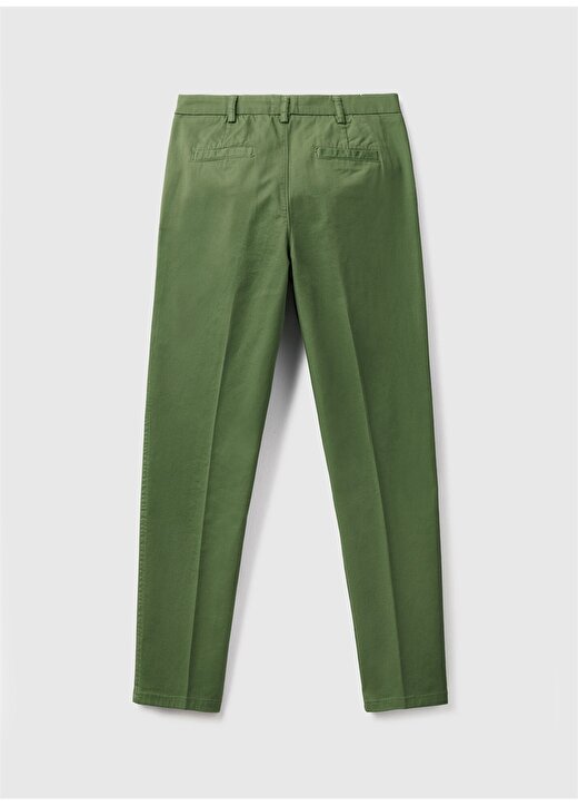 Benetton Yüksek Bel Normal Yeşil Kadın Pantolon 4GD7558S3 2