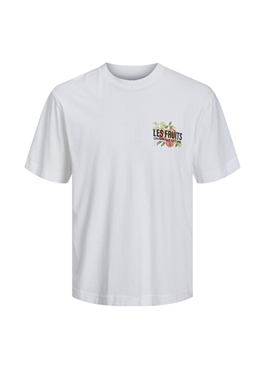 Jack & Jones Kırık Beyaz Erkek Çocuk Bisiklet Yaka Yarım Kollu Desenli T-Shirt 12230826 3