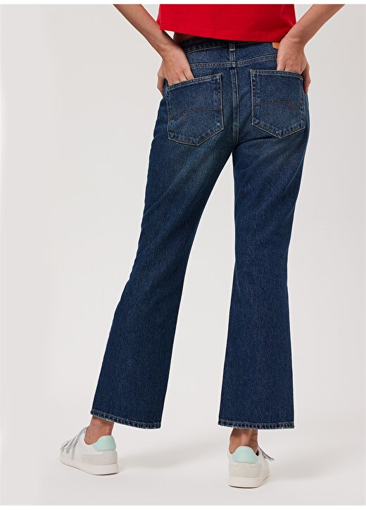 Lee Cooper MELINDA BLUE MID Yüksek Bel İspanyol Paça Flare Paça Kadın Denim Pantolon 232 LCF 121017 4