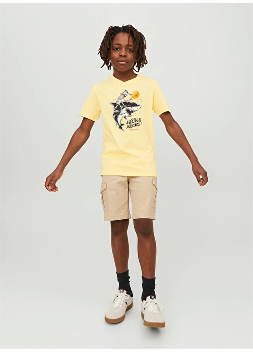 Jack & Jones Desenli Sarı Erkek Çocuk T-Shirt 12235519 4