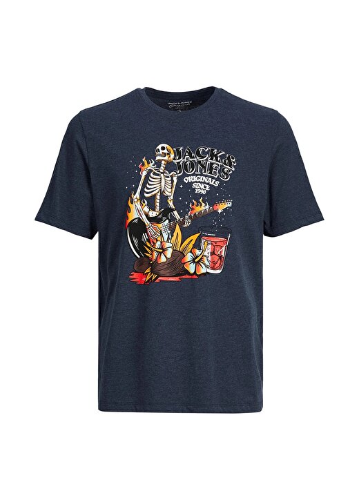 Jack & Jones Desenli Lacivert Erkek Çocuk T-Shirt 12235519 1