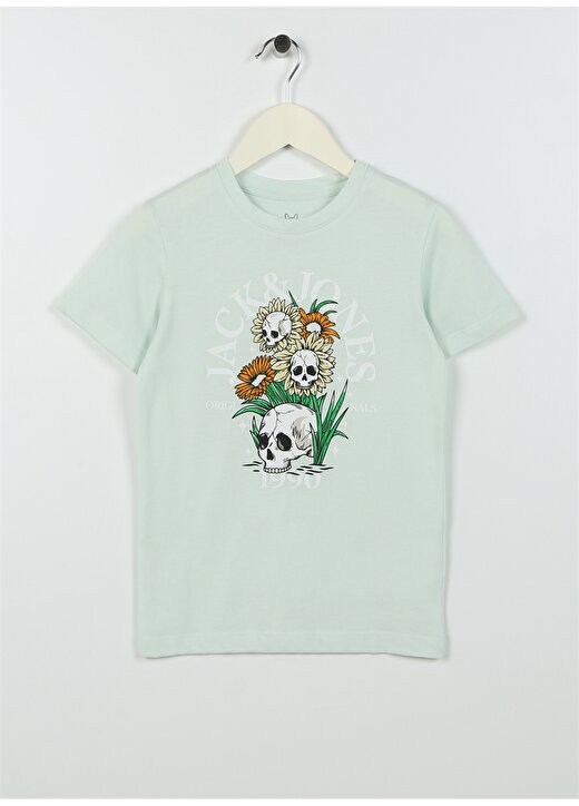 Jack & Jones Desenli Mavi Erkek Çocuk T-Shirt 12235519 1