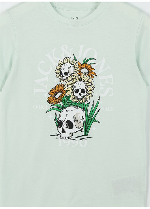 Jack & Jones Desenli Mavi Erkek Çocuk T-Shirt 12235519 3
