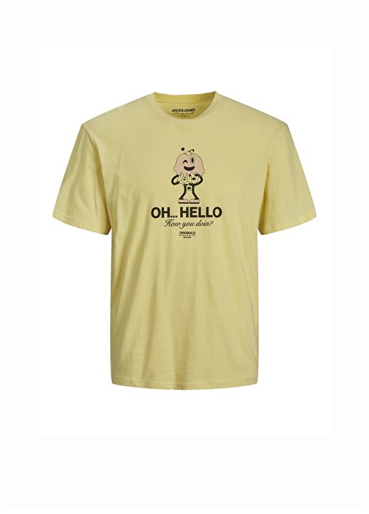 Jack & Jones Sarı Erkek Çocuk Bisiklet Yaka Desenli T-Shirt 12242923 1