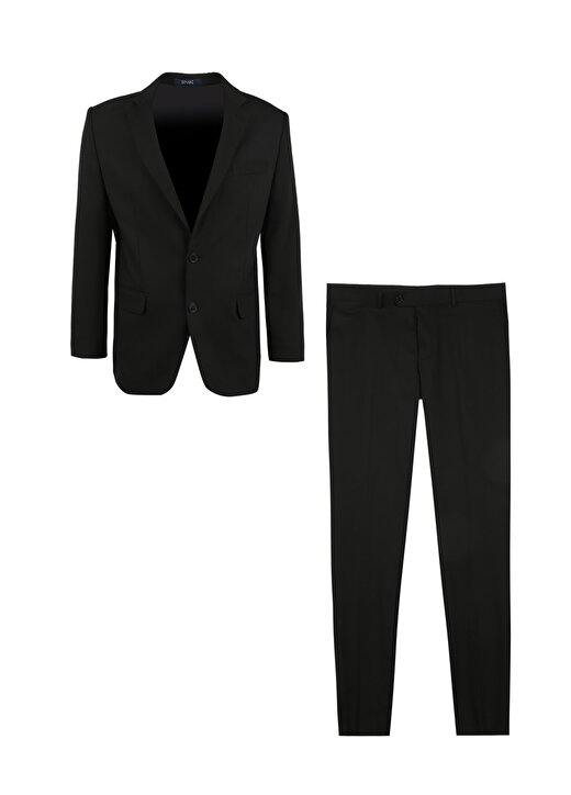 Süvari Siyah Erkek Mono Yaka Regular Fit Takım Elbise TK1000400378 1