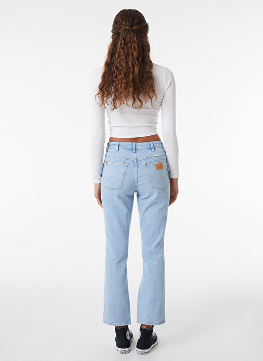 Wrangler Kadın Yüksek Bel Straight Denim Pantolon W2H2DE32Y  4