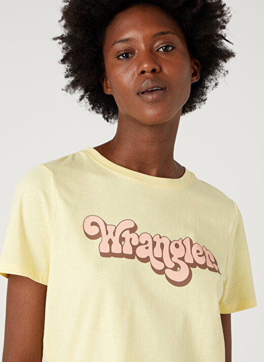 Wrangler Bisiklet Yaka Sarı Kadın T-Shirt W7N4D3Y37 2