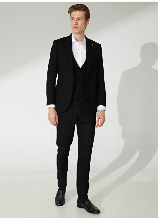 Pierre Cardin Normal Bel Slim Fit Siyah Erkek Takım Elbise E19336/EXYT 1