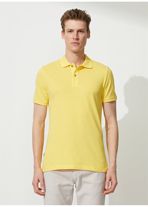 Pierre Cardin Düz Açık Sarı Erkek Polo T-Shirt EARTH 1