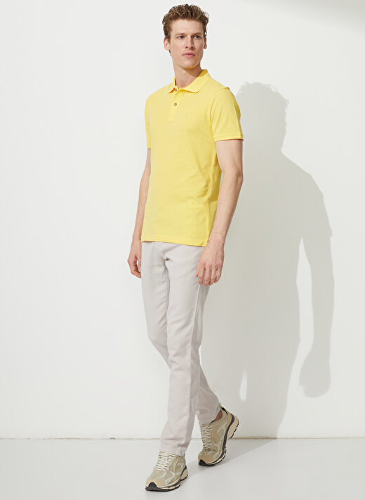 Pierre Cardin Düz Açık Sarı Erkek Polo T-Shirt EARTH 2
