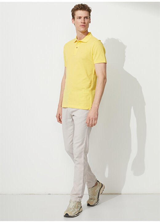 Pierre Cardin Düz Açık Sarı Erkek Polo T-Shirt EARTH 2