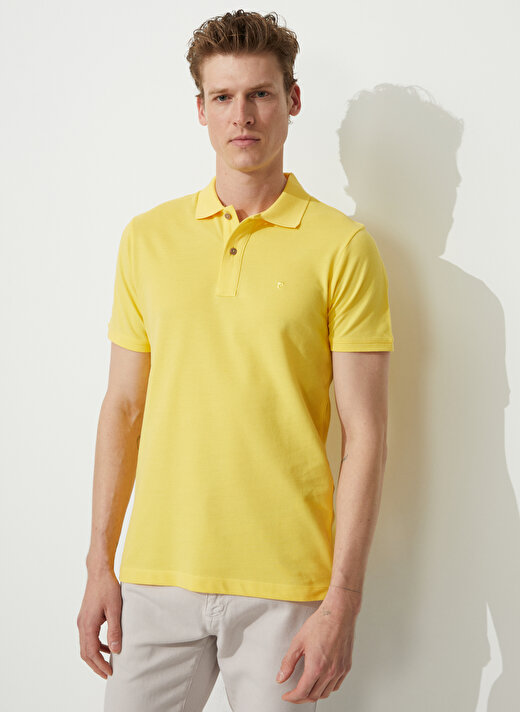 Pierre Cardin Düz Açık Sarı Erkek Polo T-Shirt EARTH 3
