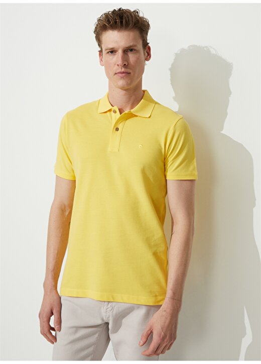 Pierre Cardin Düz Açık Sarı Erkek Polo T-Shirt EARTH 3