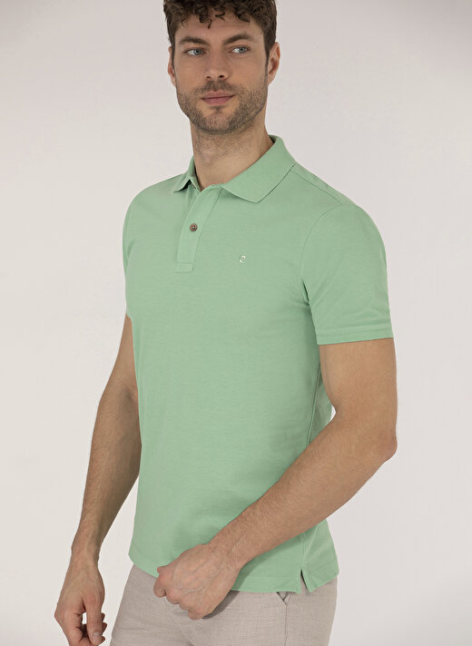Pierre Cardin Düz Açık Yeşil Erkek Polo T-Shirt EARTH 2