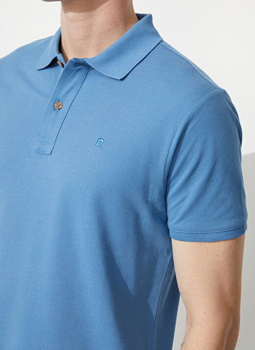 Pierre Cardin Düz Koyu Mavi Erkek Polo T-Shirt EARTH 4
